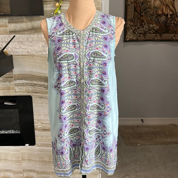 J. Jill Sleeveless Paisley Print Top. Size XS (286) - Picture 2 of 11